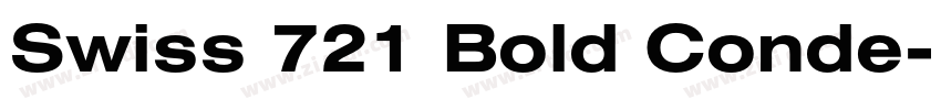 Swiss 721 Bold Conde字体转换